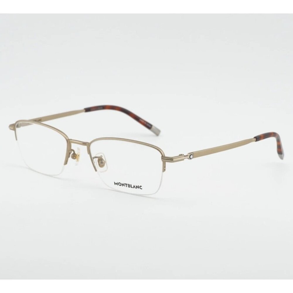 NEW MONTBLANC EYEGLASSES MEN GOLD EYEWEAR MONTBLANC MB0133O 003